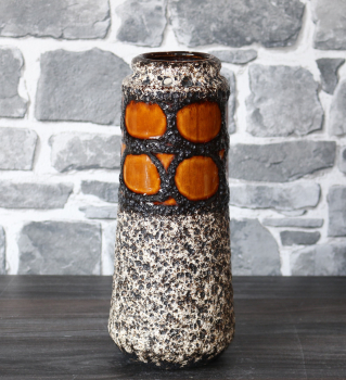 Scheurich Vase / 206-26 / 1970s / WGP West German Pottery / Ceramic Lava Glace Design